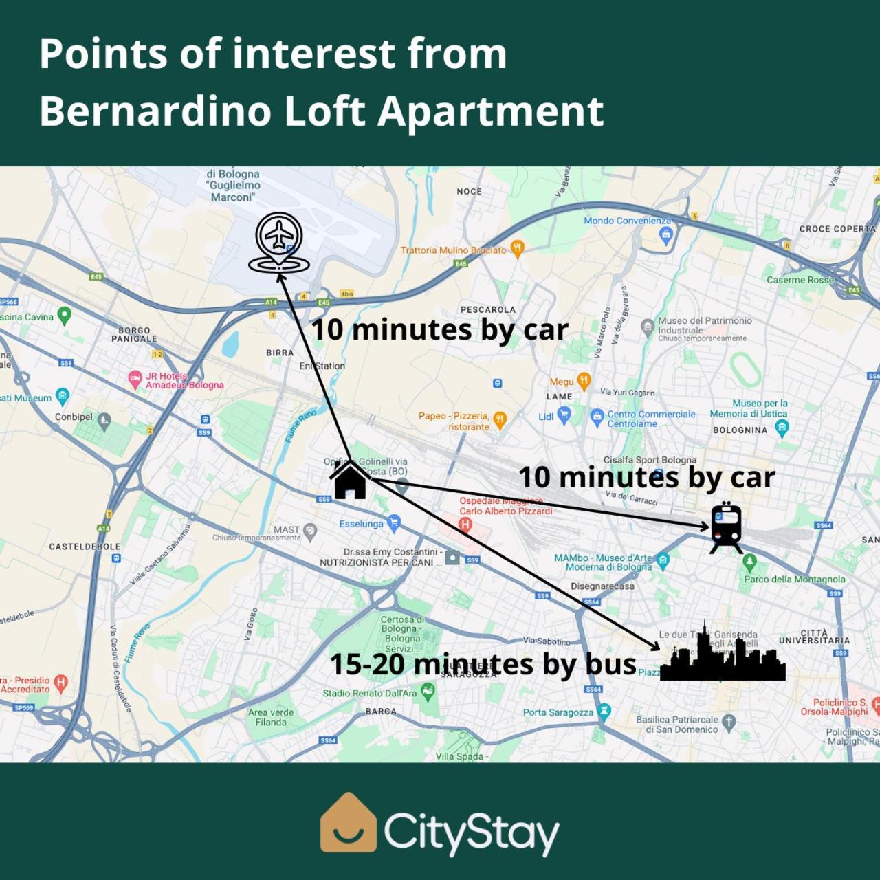 Citystay I Bernardino Loft Apartment Bologna Kültér fotó